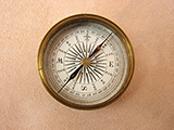Victorian brass cased travellers compass circa 1860